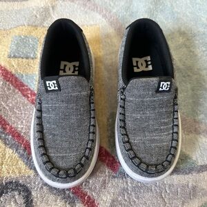 DC Kids Black and Gray Slip-On Sneakers Size 12